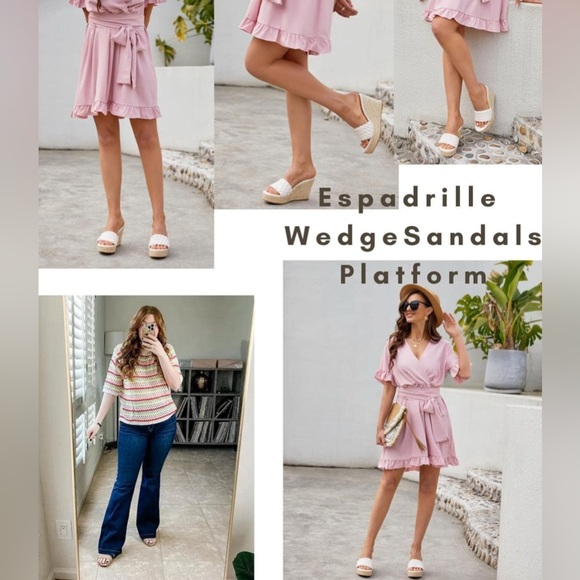 Ermonn Platform Wedge Sandal Espadrilles - Picture 6 of 6